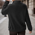 thumbnail image 6 of Lightweight Sweaters for Women Solid Color Half Zip Long Sleeved Pullover Fall Tops,Black,L, 6 of 6