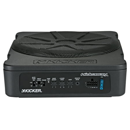 KICKER - Hideaway 10" Compact Powered Subwoofer - Black