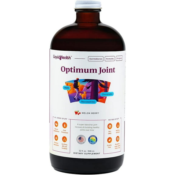 LIQUIDHEALTH Optimum Joint Support Supplement with Glucosamine & Chondroitin, 32 fl Oz