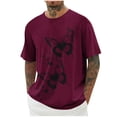 thumbnail image 1 of Camisetas de Manga Larga para Hombre de Algodón, Impresión Cuello Redondo Moda Casual Camisetas de Manga Corta para Diario Y Casual, 1 of 5