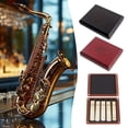 thumbnail image 2 of Clarinet Reed Case 10 Slots Saxophone Clarinet Holder Box with Magnetic Closure for Alto Tenor Soprano Saxophone Reeds, 2 of 8