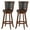 Brown, variant on Tolead 24" Counter Height Swivel Wood Barstool in White Finish and Black Faux Leather