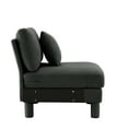 thumbnail image 2 of Newest Compact Armless Sofa, Dark Grey Polyester,Boucle Fabric, Includes 1 Pillow, 31.5 Inch Space Saving Single Seater, Perfect for Small Living Rooms, 2 of 5