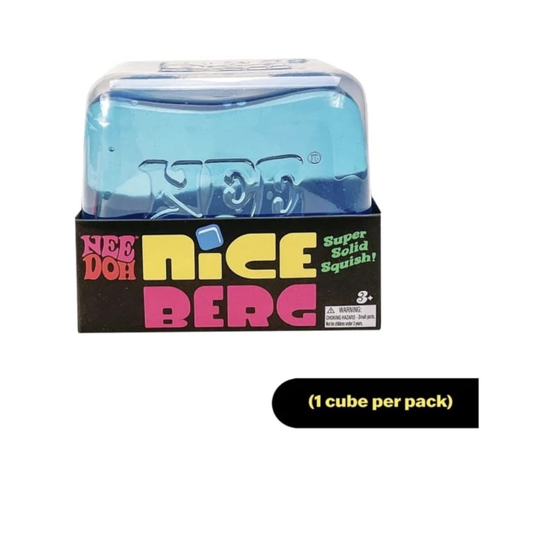 NeeDoh Nice Berg Giant Sensory Nice Cube Stress Ball, Blue (1