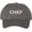 Charcoal/White, variant on Chef Embroidered Baseball Hat | Professional Cook Head or Sous Culinary Expert Hat | Structured & Adjustable (Black/Gold)