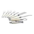thumbnail image 3 of French Home Laguiole Essential 9-Piece Charcuterie and Barware Set with Faux Ivory Handles, 3 of 5