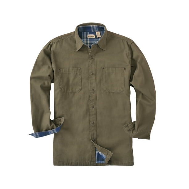 backpacker men's canvas shirt jacket with flannel lining