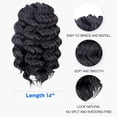 thumbnail image 4 of ToyoTree Ocean Wave Crochet Hair - 14 Inch 8 Packs Natural Black Mid-Length Curly Deep Wave Crochet Hair, Synthetic Ocean Wave Braiding Hair Extensions (14 Inch,1B-8P), 4 of 5