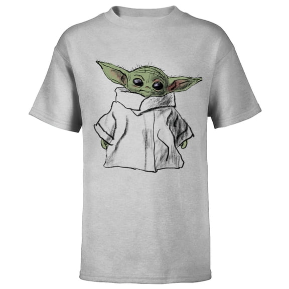 Star Wars The Mandalorian The Child Illustration - Short Sleeve T-Shirt for Kids - Customized-Athletic Heather