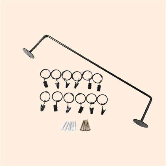 fheaev Tringle Suspendue Polyvalente Anneau en Fer Organisateur de Vêtements avec Crochets Porte-Serviettes pour Cuisine Salle de Bain