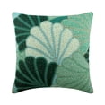 thumbnail image 1 of Throw Pillow Covers, Blue 22"x22" (55x55 cm) Throw Pillow Cover, Art Silk Sea Shells Sea Theme & Beaded Throw Pillows For Sofa, Sea Creatures Pattern Beach Style - Sea Foam Shells, 1 of 3