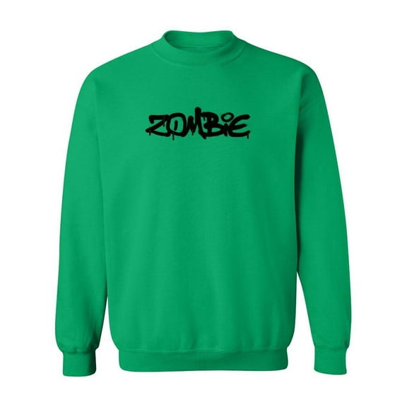 Zombie Spray Painting Style Sweatshirt Men -Image by Shutterstock, Male 4X-Large