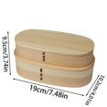 thumbnail image 3 of Japanese Style Bento Wooden Compartment Lunch With Double Layer Insulated For Kids Picnic & Lunch Glass Food Container Glass Food Storage Containers for Pantry Acrylic Storage Camping Food Storage, 3 of 8