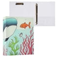 thumbnail image 3 of Whale Waterweed Fish 3 Ring Binders 1.5 inch Hardcover File Folders with Interior Pockets A4 Size Organizer for School Office Hospital Set of 2, 3 of 8