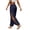Dark Blue, variant on Yoga Pants for Women - High Slit Harem Boho Flowy Trousers with Wide Leg, Breathable Lightweight Pants for Gym, Dance & Daily Casual Wear,Black 2XL