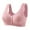 Pink, variant on Bras for Older Women No Underwire Front Closure Padded Cotton Bra Full Coverage Seamless Everyday Bralette Push Up Bras