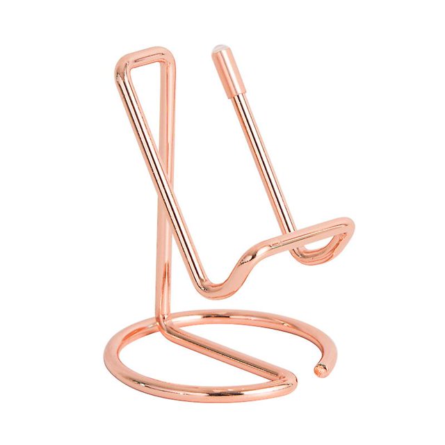 2 soportes para tarjetas de visita para escritorio, soporte elegante para oficina, escritorio, tarjetero, soporte para teléfono celular para suministros de oficina en el hogar (oro rosa)
