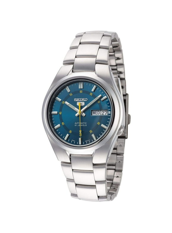 Seiko Men's 5 Automatic SNK615K Blue Stainless-Steel Automatic Dress Watch