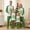 Green, variant on Family Christmas Matching Pajamas Set Christmas Tree Pattern Long Sleeve Tops Plaid Pants