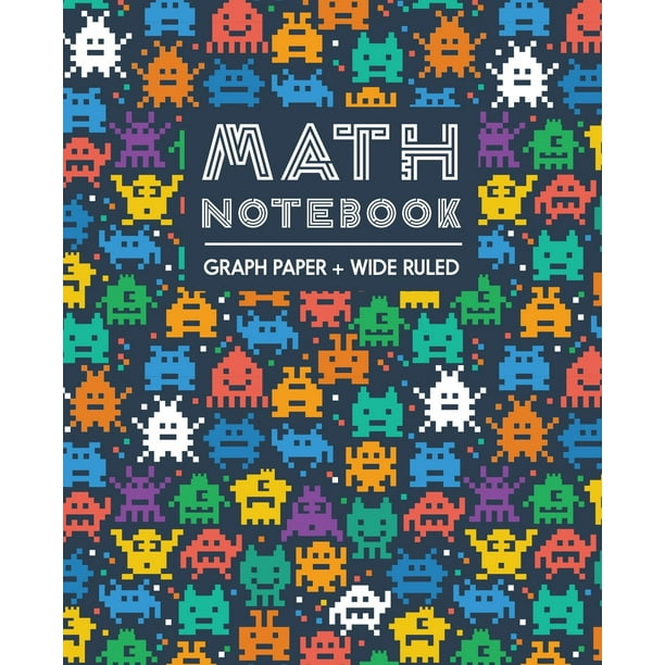 Math Lab Notebooks Math Notebook Graph Paper + Wide Ruled Split Page