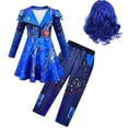 thumbnail image 1 of Disfraz de Naeviwth Evie para niña con peluca para Halloween, disfraz rojo, 1 of 5