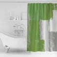thumbnail image 4 of Extra Long Shower Curtain 72x84 Inch, Sage Green Grey Shower Curtain Waterproof Bathroom Decor Geometric Oil Painted Abstract Modern Fabric Bath Curtain Set Accessories with Hooks, 4 of 6