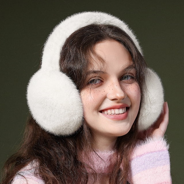Cache-oreilles Pliables pour Femmes Temps Froid Cache-Oreilles Moelleux Hiver Chaud Bandeau Mignon Cache-Oreilles