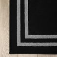 thumbnail image 6 of Washable Skid-Resistant Runner Rug, Border, Black and Twisted Grey, 26" x 60", 6 of 9