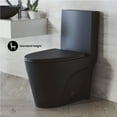 thumbnail image 4 of St. Tropez One-Piece 14" Rough-in 1.28 GPF Left Flush Elongated Toilet in Matte Black, 4 of 10