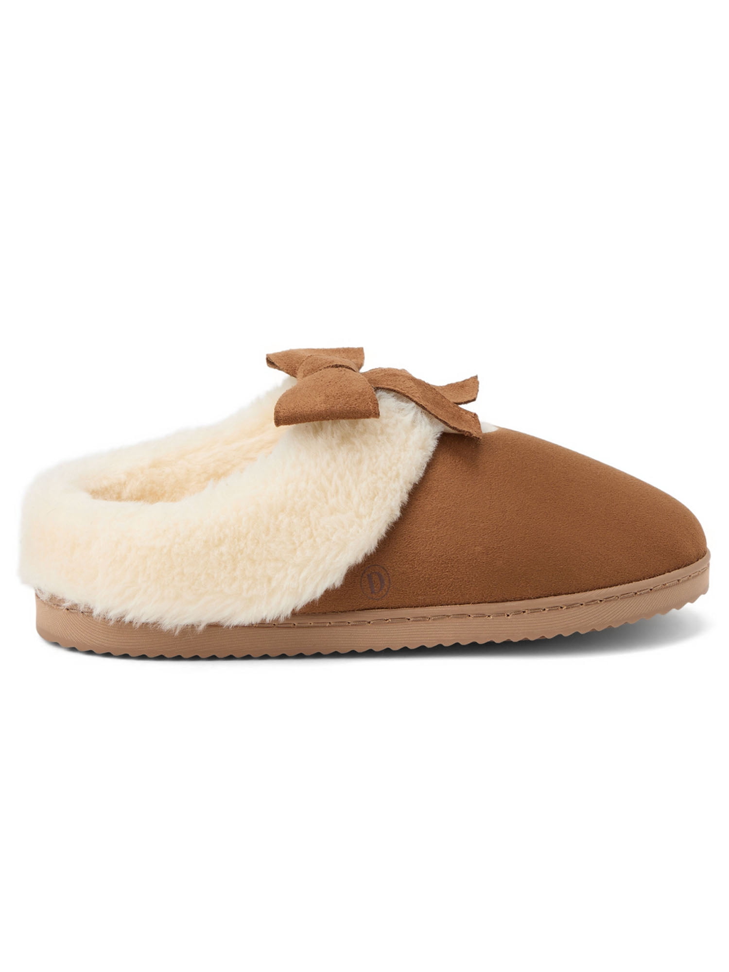 Dearfoams Cozy Comfort Women's Mary Jane Bow Slip On Scuff Slippers