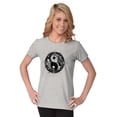 thumbnail image 4 of Koi Fish Ying Yang Balance Symbolic Womens Slim Fit Graphic Tee Brisco Brands M, 4 of 5