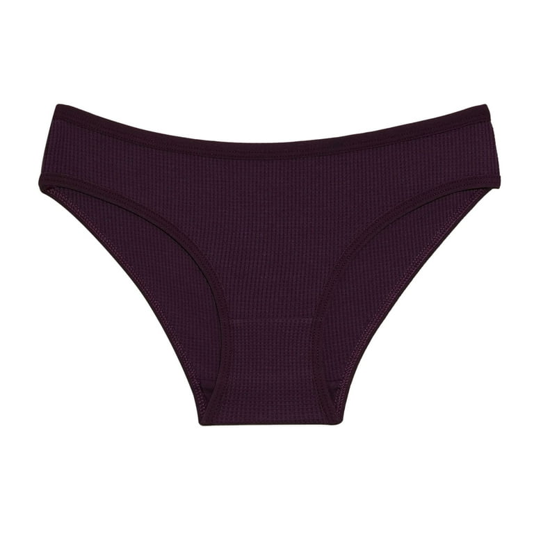 CAICJ98 Lingerie for Women, Underwear Women Women's Fashion Briefs Low  Waist Mesh Solid Color Briefs Cotton Crotch Underwear Women Panties Purple,L  
