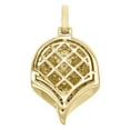 thumbnail image 3 of 10K Yellow Gold Round Diamond Owl Bird Statement Pendant 1.40" Charm 1.45 CT., 3 of 6