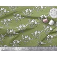 thumbnail image 2 of Soimoi Poly Georgette Fabric Leaves,Bird & Floral Block Print Fabric by Yard 52 Inch Wide, 2 of 3