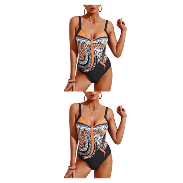 Soidarity Trajes de baño de poliéster elegantes y duraderos para mujeres: para fiestas de verano Trajes de baño modestos y modernos para Type14 NO14