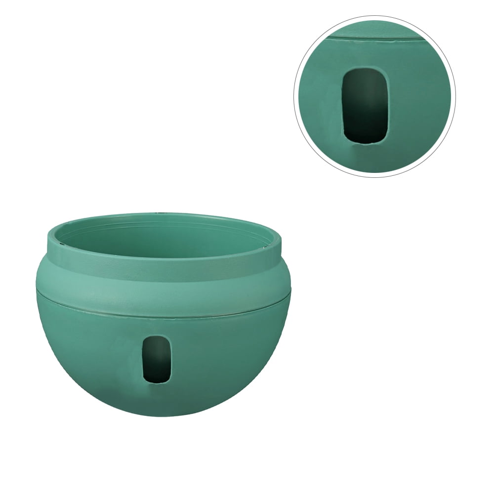 2 pcs Hanging Flowerpot Plastic Planter Decorative Plant Orchid Hanging Pot with Chain - Size S (Green)