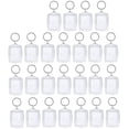 thumbnail image 1 of 25 Pieces Acrylic Keyring Picture Frame Key Chain Transparent Photo With Keychain For Diy Gift, 1 of 5