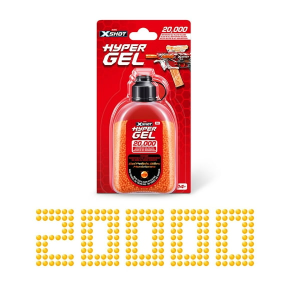 Ensemble de recharge de boulettes XSHOT Hyper (20 000 boulettes Hyper Gel) par ZURU Mousse Blaster pour gamins