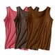 thumbnail image 1 of Camisola de manga corta para mujer, con almohadilla para el pecho, sin aros de acero, ropa interior para yoga, deportes, chaleco de poliéster para mujer, 1 of 3