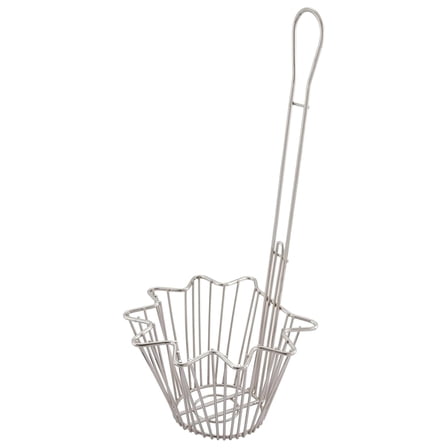 TB-20 Taco Salad Bowl Fry Basket, Round, 18" Hdl TB-20-Round, , Medium Chrome