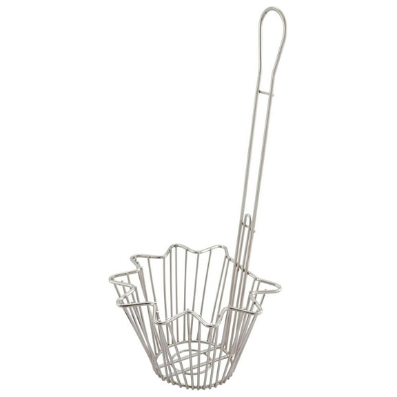 TB-20 Taco Salad Bowl Fry Basket, Round, 18" Hdl TB-20-Round, , Medium Chrome