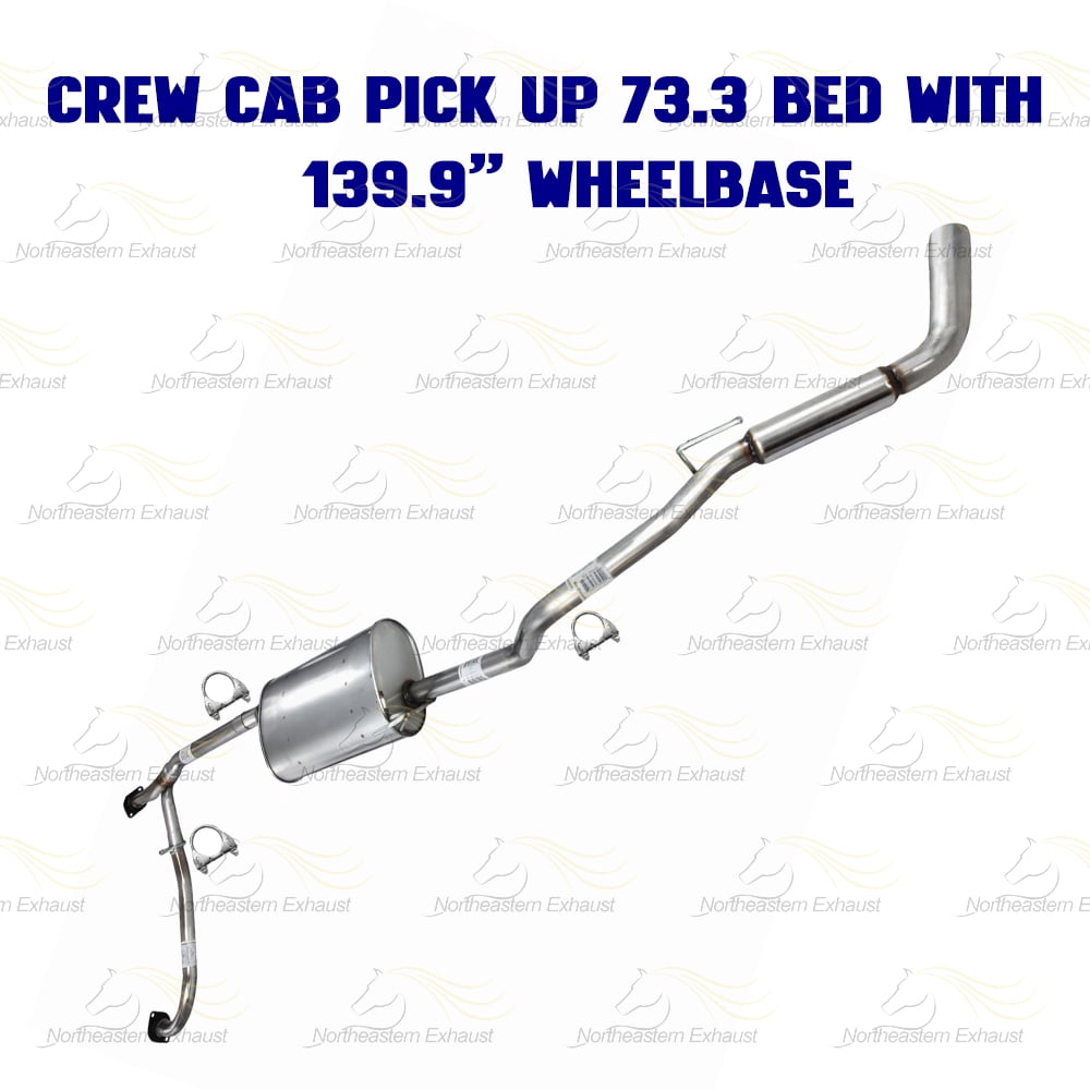 Northeastern Exhaust | Stainless Steel Front Pipe, Muffler & Resonator Exhaust Kit Fits 2007–2019 Nissan Frontier 4.0L | Includes Clamps, Bolt Kit & Gaskets | Direct-Fit Replacement