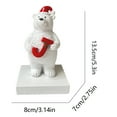thumbnail image 2 of Christmas Bear Statue, Resin Crafts Holiday Party Decorations, Home Desktop Ornaments for Festive Atmosphere, 2 of 3