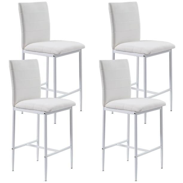 Sanspredet Bar Stools Set of 4 Modern Faux Leather Counter Height