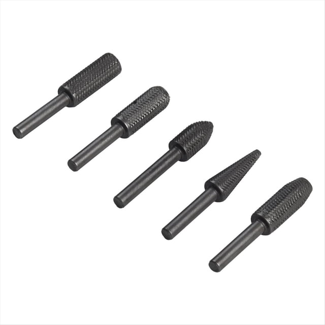 Juego de 5 Limas Rotativas de Acero para Fresadora, Fresa de Amolar, Vástago de 6 mm, para Amoladora, Taladro y Tallado de Madera.