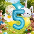 thumbnail image 5 of Easter Themed Number Balloons For Holiday Party And Birthday Celebrations With Metallic Gold Shine Event & Party, 5 of 5