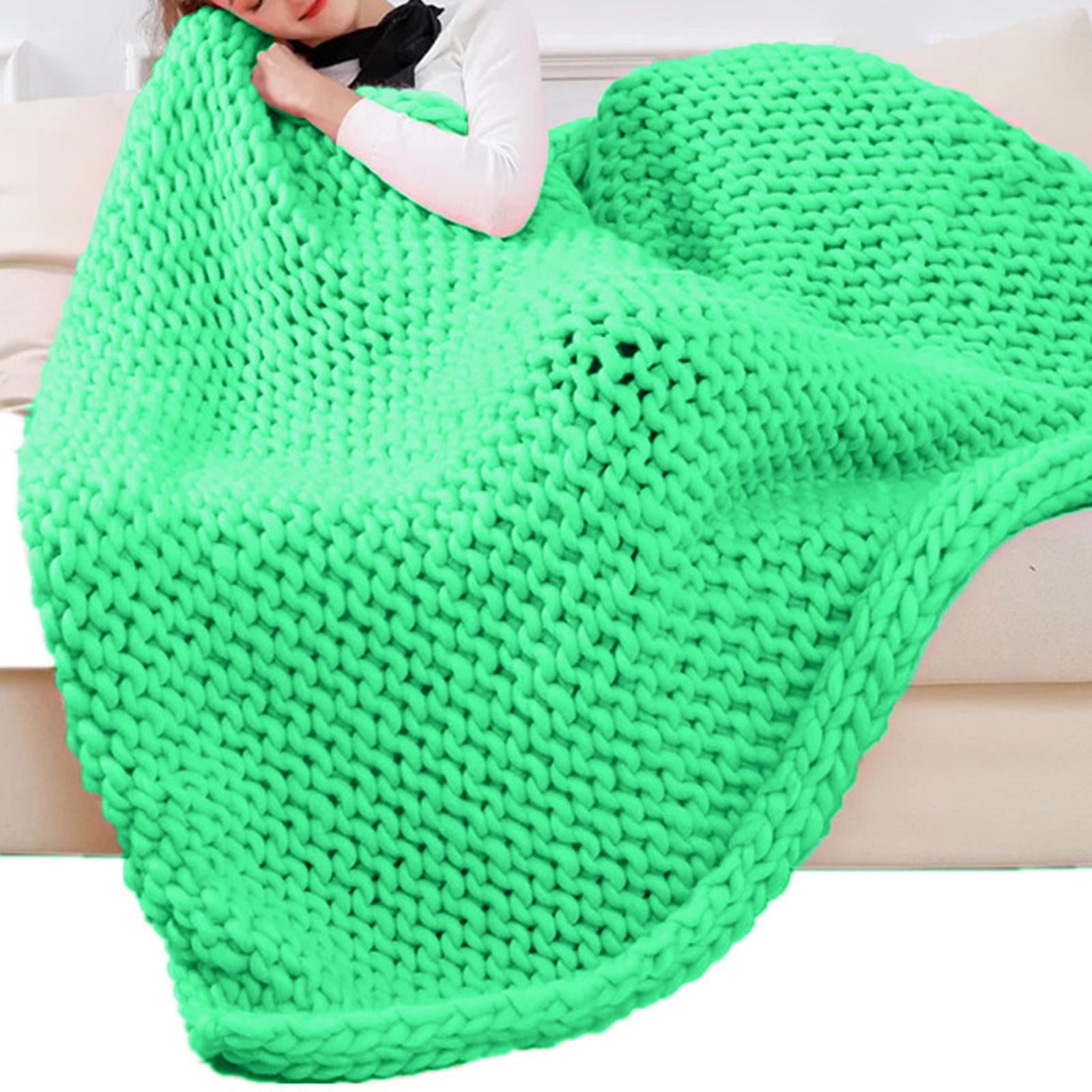 Chunky Wool Yarn Jumbo Tubular Yarn DIY Filling Hand Knitting Arm Knit Yarn Weight Yarn Bulky Yarn for Cushion Crochet Throw Pet Bed Hats green