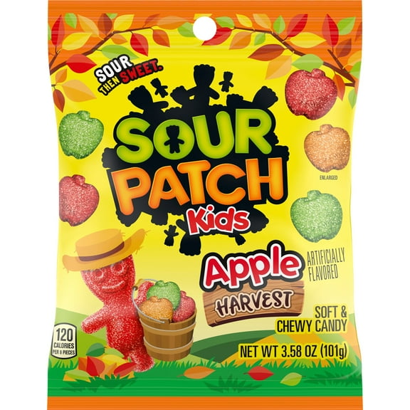 SOUR PATCH KIDS Apple Harvest Soft & Chewy Candy, 3.58 oz