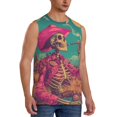 thumbnail image 2 of Daiia Western Desert Skull Cowboy (2) Printed Men's Tank Tops,Casual Soft Sleeveless Gym Muscle Shirts Bodybuilding Tee-X-Large, 2 of 8
