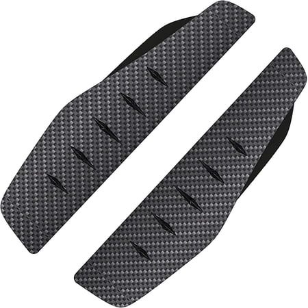 2 Pcs Car Mirror Rain Shield, Carbon Fiber Texture Rear View Side Mirror Rain Eyebrow View Mirror Visor Guard for Most Car, Truck and SUV Black